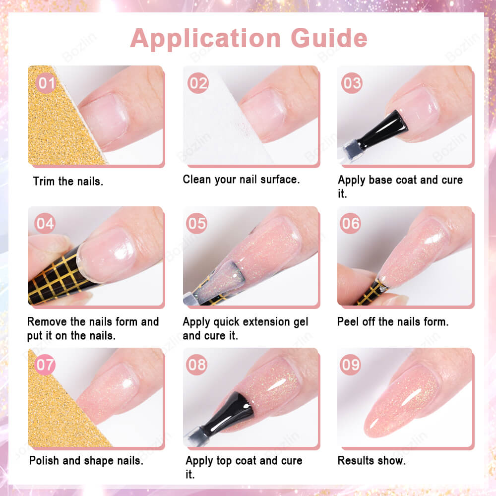 builder gel glitter