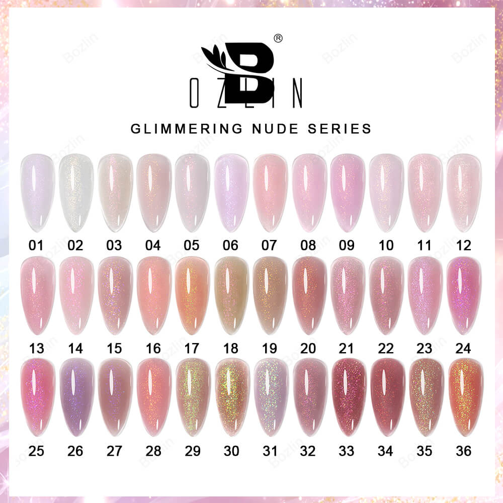 builder gel with glitter