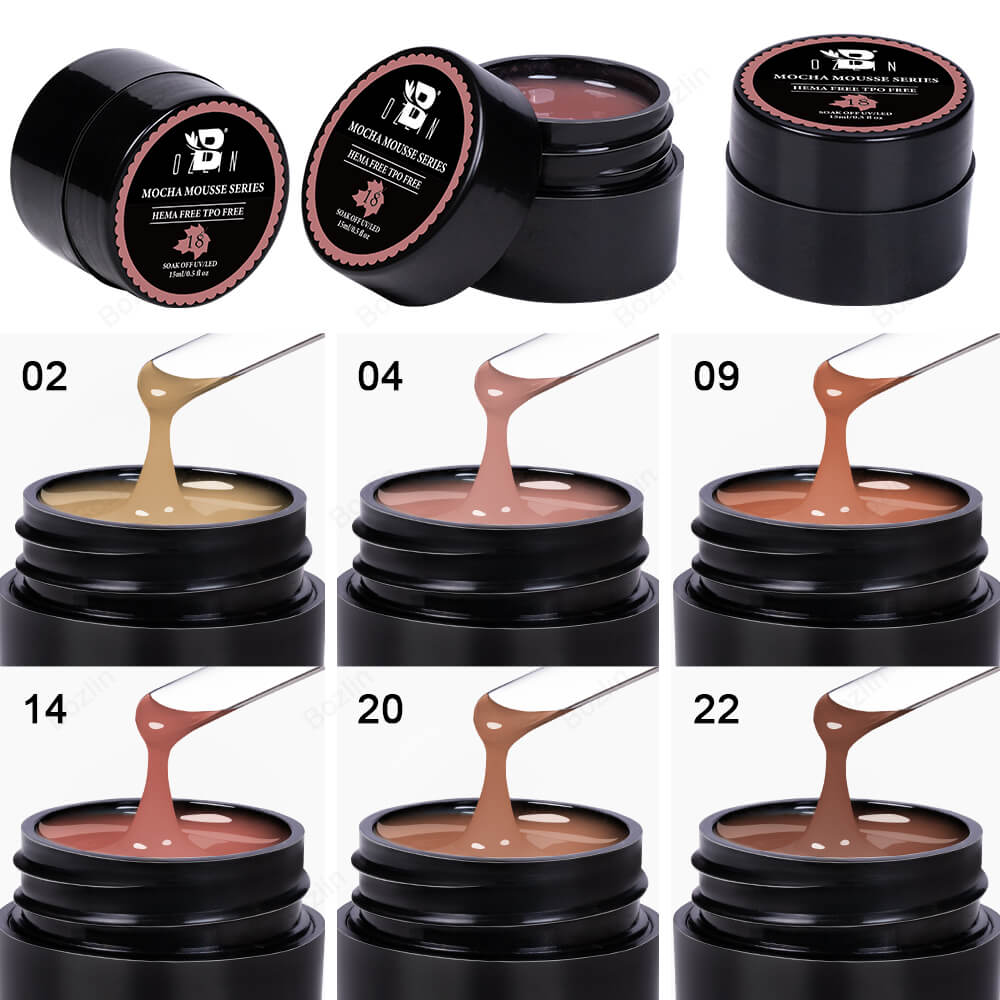 coloured hard gel