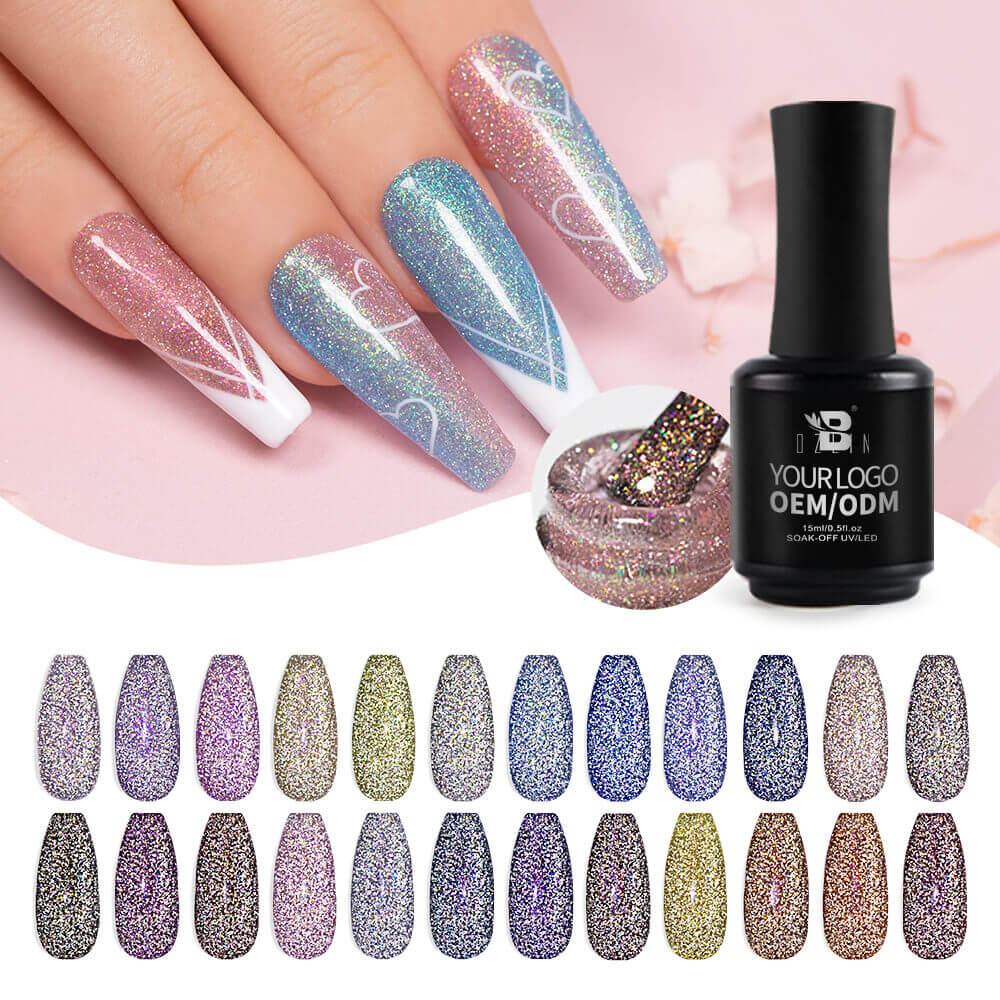 diamond glitter gel polish
