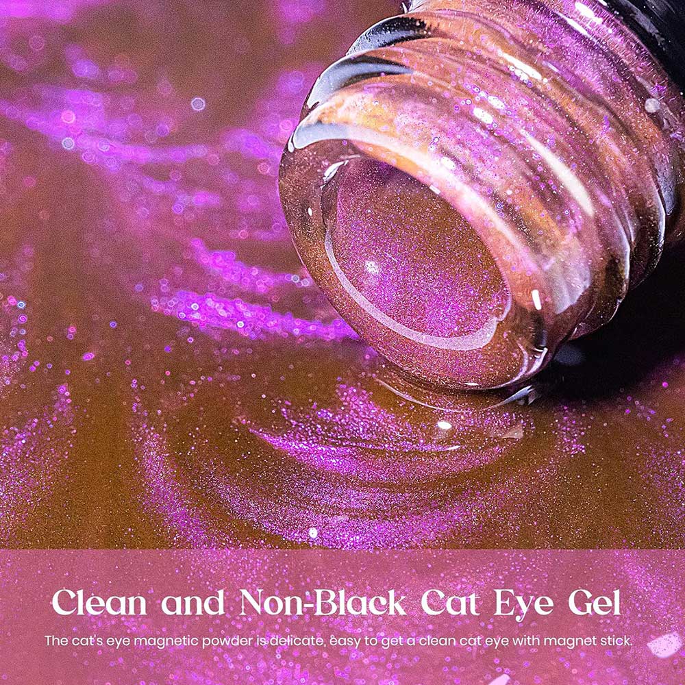 galaxy cat eye nail gel