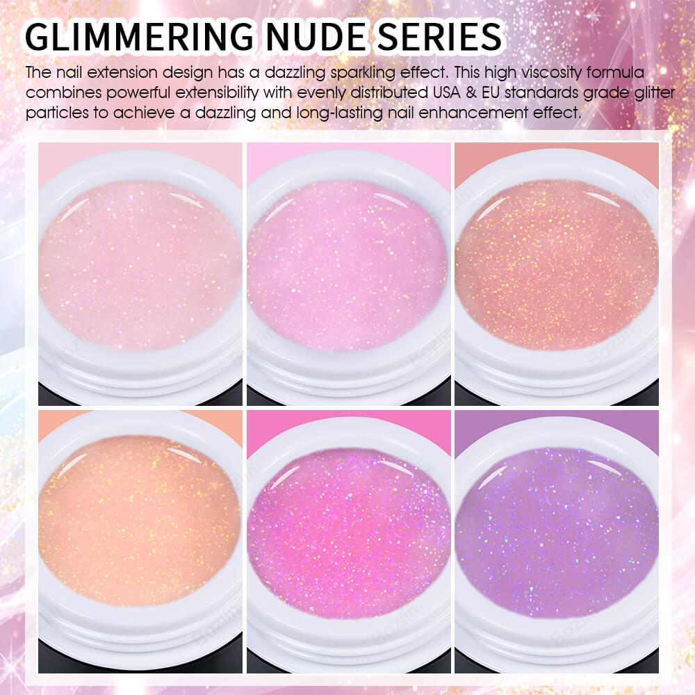 glitter hard gel