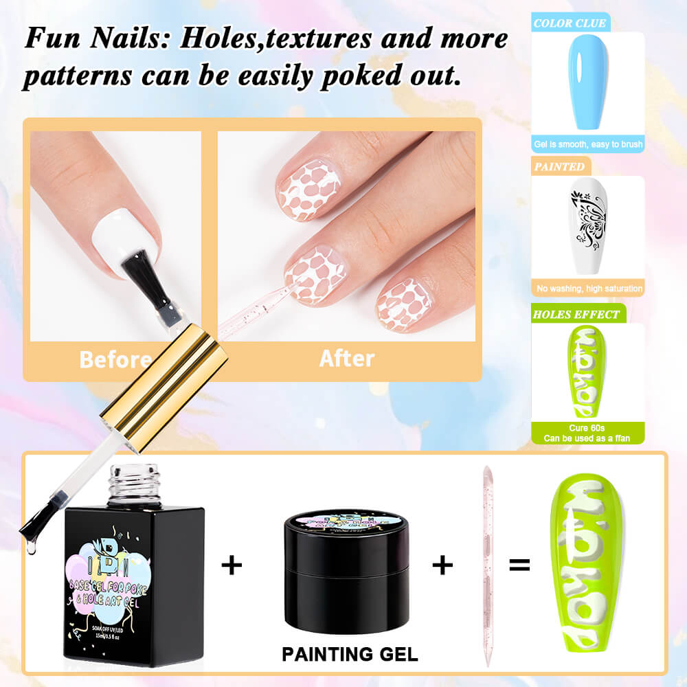 poke lace gel polish