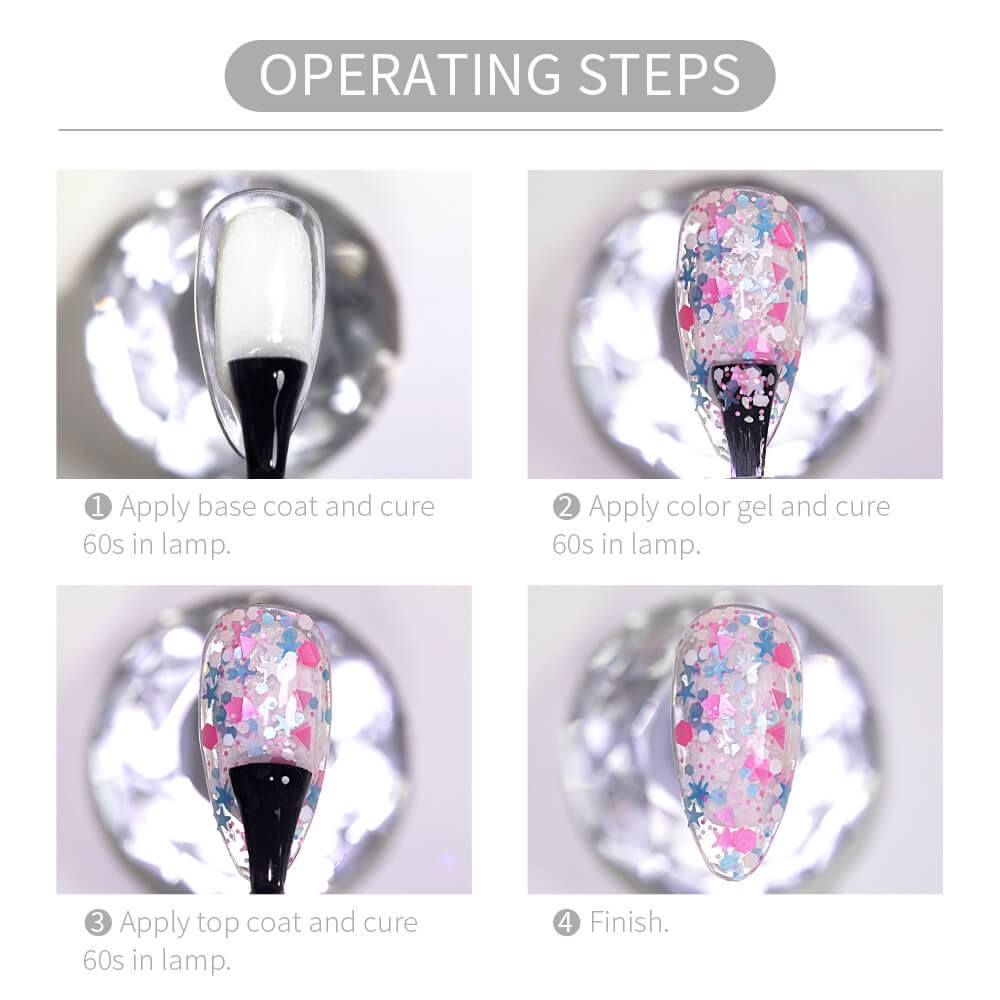 sequins nail gel