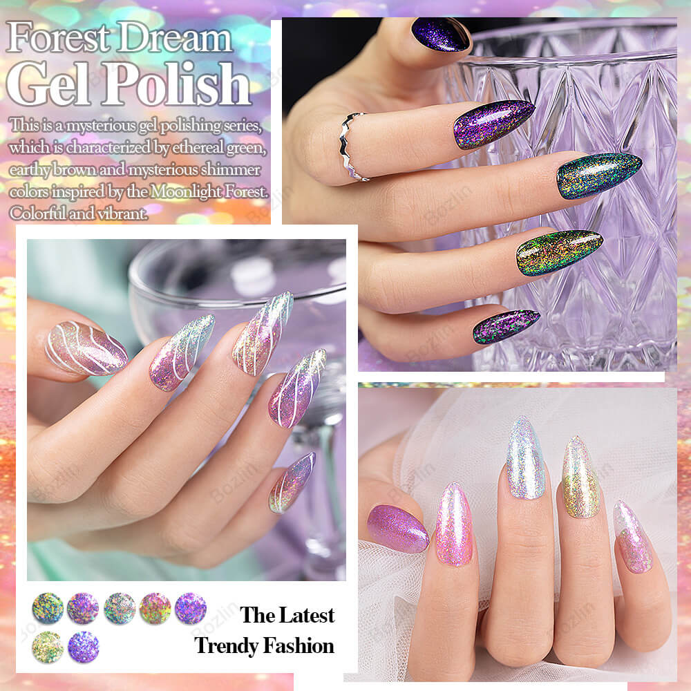 uv gel nail polish glitter
