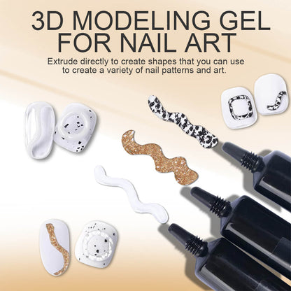 BOZLIN 3D Sculpting Gel Solid Carving Gel 6 Colors Molding Nail Art Gel