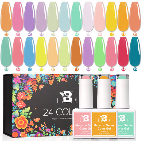 BOZLIN Macaron Gel Polish Spring Summer Trendy Uv Led Color Gel Nail Polish