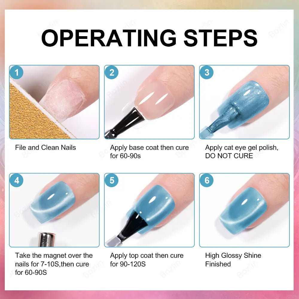 24 colors cat eye gel polish