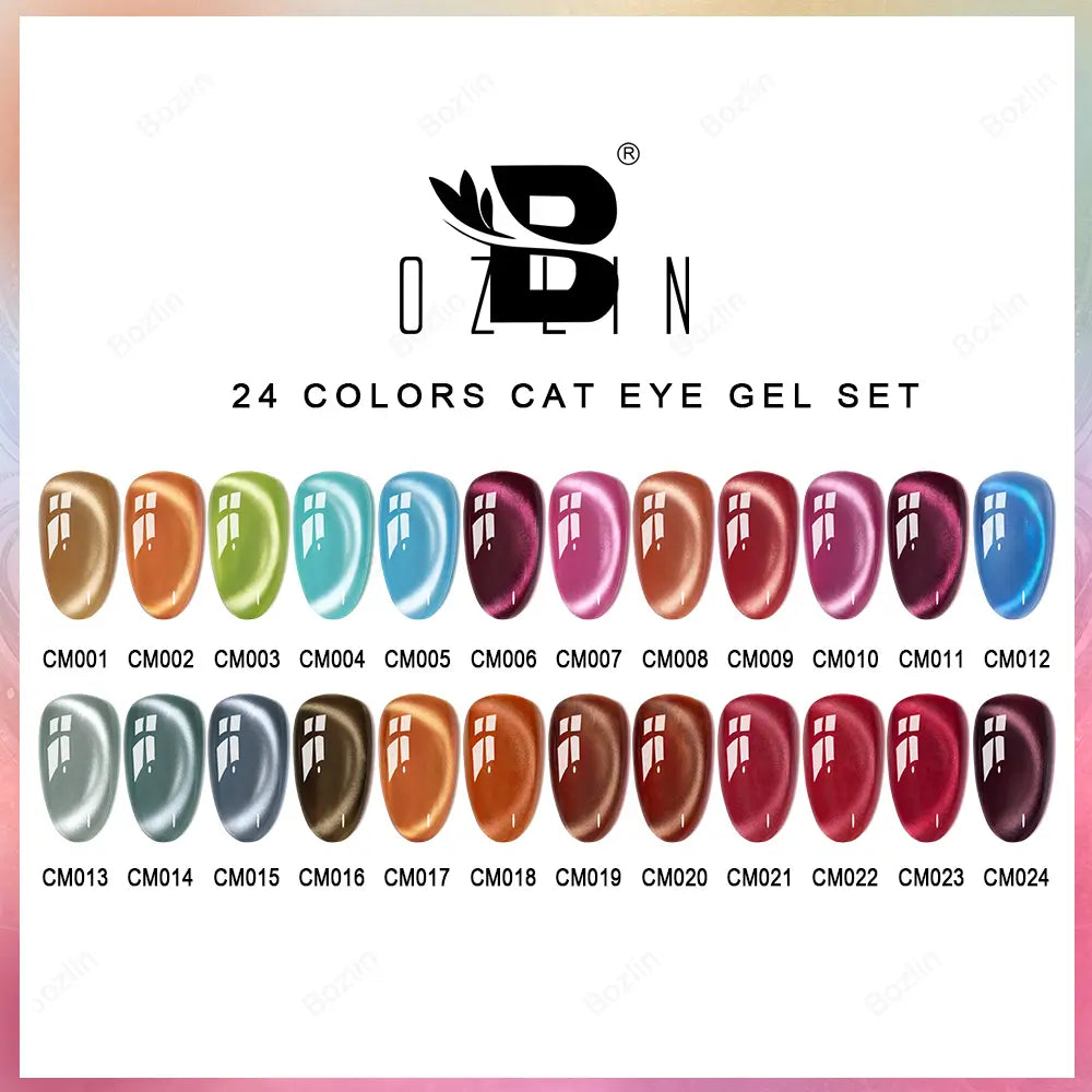 24 colors cat eye gel set