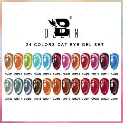 24 colors cat eye gel set