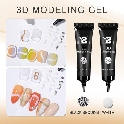 BOZLIN 3D Sculpting Gel Solid Carving Gel 6 Colors Molding Nail Art Gel