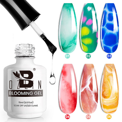 BOZLIN Nail Blooming Gel Polish 15ml Clear Uv Led Blossom Nail Gel Polish