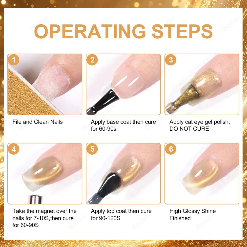cat eye gel operating steps