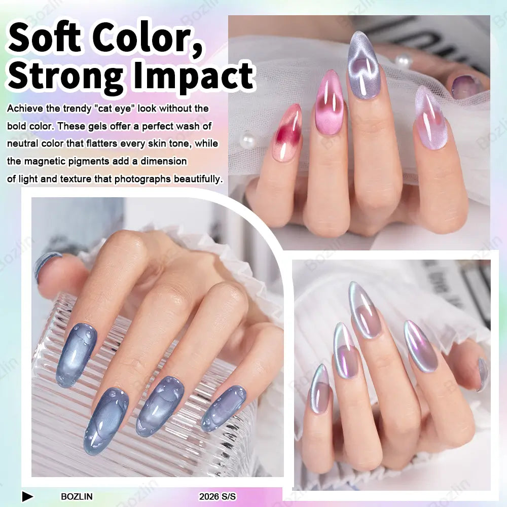 cat eye uv gel nails