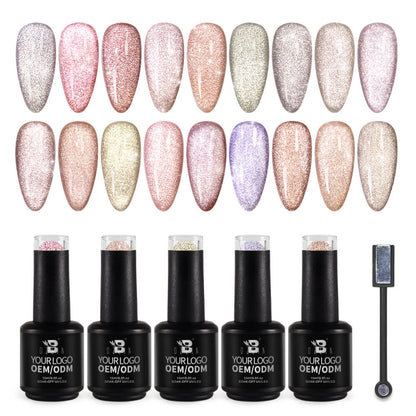 BOZLIN Cat Eye Gel Polish Nude Collection Cat Eye Magnetic Uv Gel Nail Polish