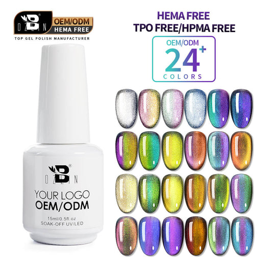 BOZLIN Cat Eye Gel Nail Polish Magic Crystal Cat Eye Uv Gel Polish 24 Colors