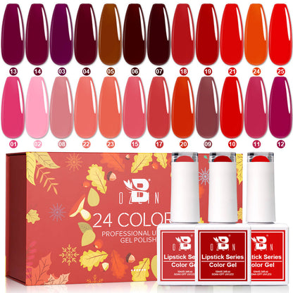 BOZLIN Color Gel Polish Factory Custom Lipstick Series Uv Led Gel Nail Polish