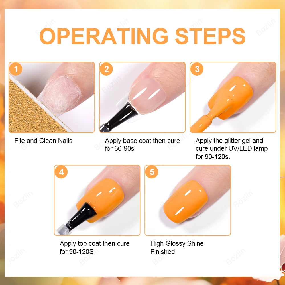 fall nails gel polish
