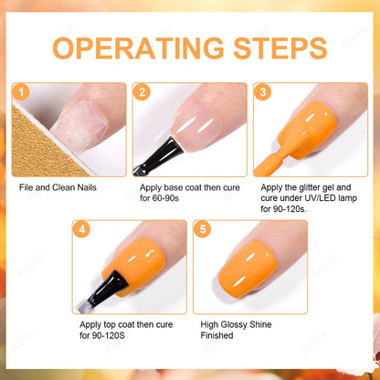 fall nails gel polish