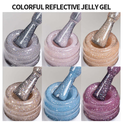 BOZLIN Glitter Reflective Gel 18 Colors Diamond Sparkle Nail Uv Gel Polish