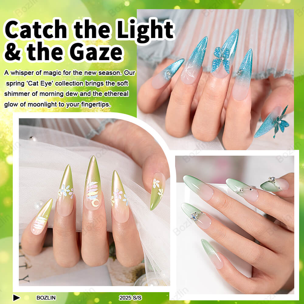 green magnetic gel nail polish