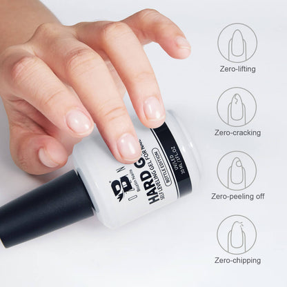 BOZLIN Clear Nail Hard Gel Self Leveling Gel Big Capacity 30ml for Enhancement