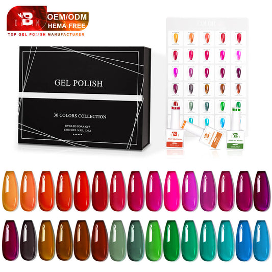 BOZLIN Jelly Gel Polish Custom Hema Free Crystal Glass Sheer Uv Gel Nail Polish