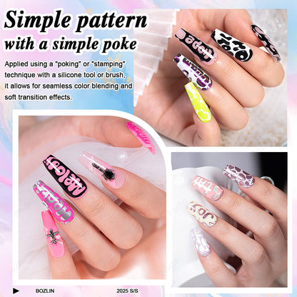nail art poke painting gel