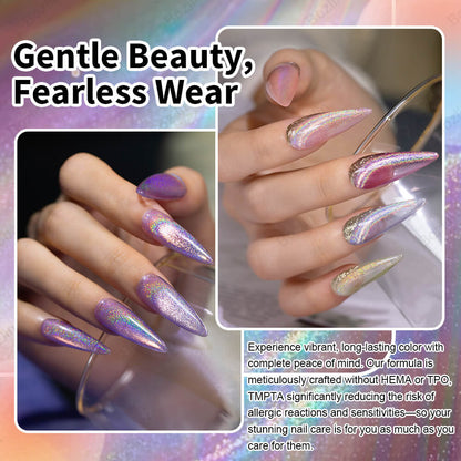 rainbow cat eye gel