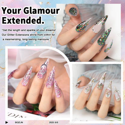sequin builder gel nails