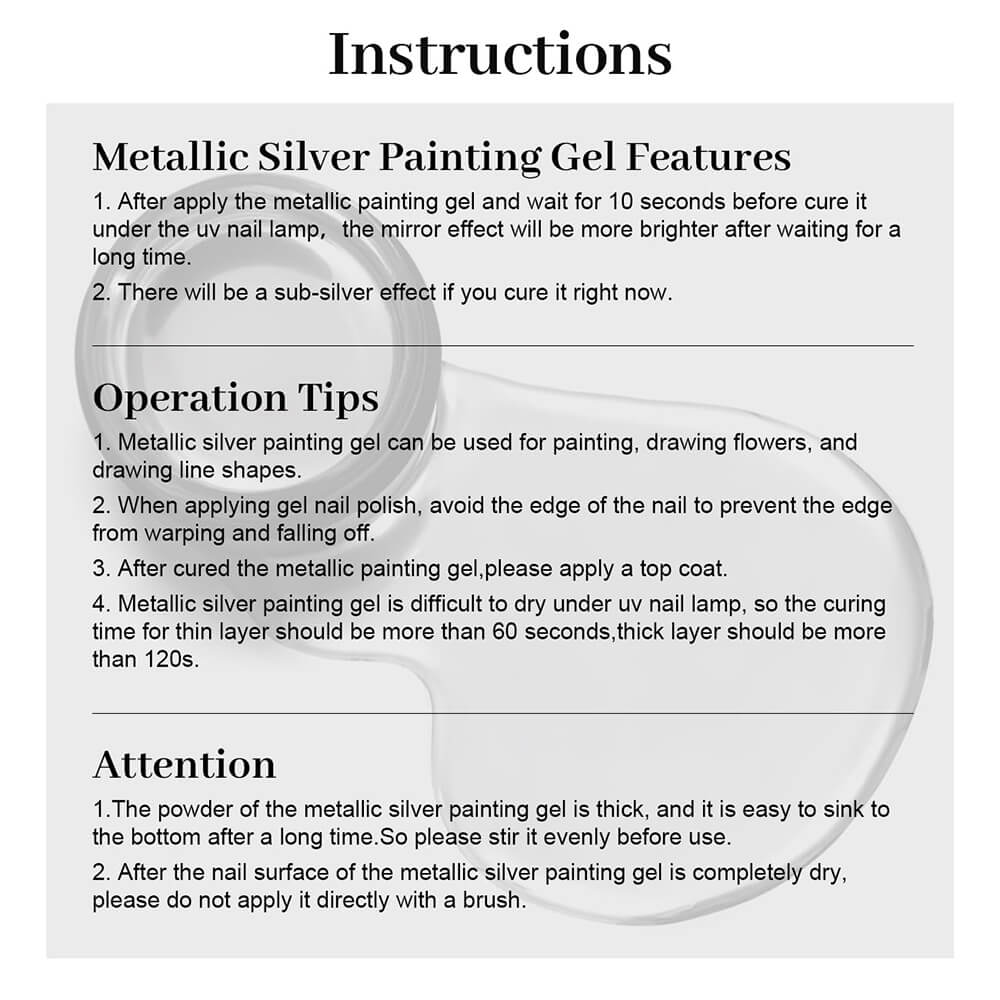 silver painting gel polish
